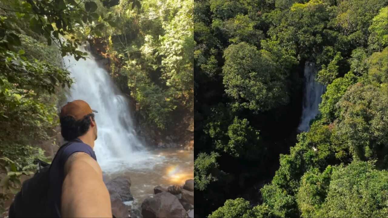 Rogério visitou a Cachoeira Céuzinho — Foto: Rogério visitou a Cachoeira Céuzinh