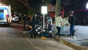Vítima foi socorrida por equipe do Samu (Foto: Dourados News)