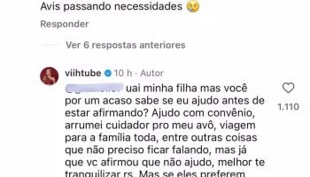 Viih Tube responde críticas sobre ajuda financeira à família